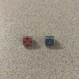 Set of original pandora bracelet charms